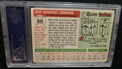 Topps 1955 Topps Jackie Robinson Base Set #50 Brooklyn Dodgers PSA 7 - Image 4