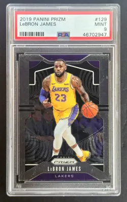 2019 Panini Prizm Lebron James #129 PSA 9 Los Angeles Lakers - Image 1
