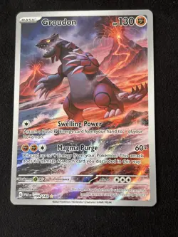 Pokemon Groudon 199/182 Illustration Rare PAR EN Paradox Rift Near Mint SIR Card - Image 1