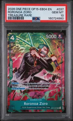 Roronoa Zoro (OP13-037) OP13-037 Adventure on Kami's Island psa 10 - Image 1