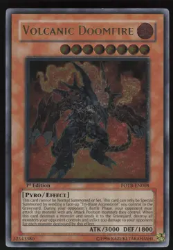 Volcanic Doomfire (UTR) FOTB-EN008 Ultimate Rare 1st Edition YU-GI-OH - Image 1