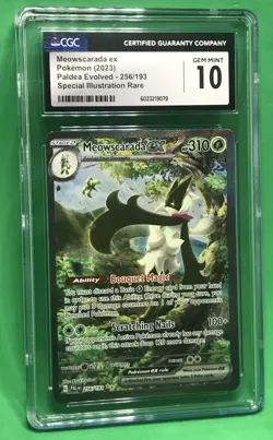 CGC Gem Mint 10 Meowscarada ex 256/193 SIR - Paldea Evolved - Pokemon TCG 2023 - Image 1