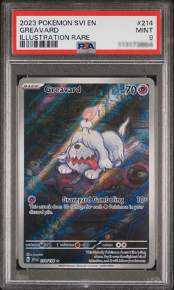 [PSA 9] Greavard 214/198 Illustration Rare SV1 Scarlet & Violet Pokemon Card - Image 1