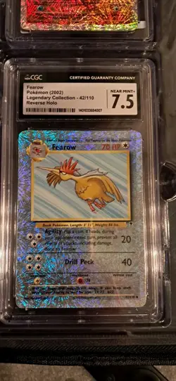 CGC 7.5 - Pokemon FEAROW 42/110 Reverse Holo - LEGENDARY COLLECTION - Fireworks - Image 1