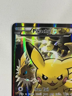 Pikachu EX XY124 Black Star Promo Full Art Holo Card - HP English - Pokemon TCG - Image 2