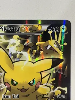 Pikachu EX XY124 Black Star Promo Full Art Holo Card - HP English - Pokemon TCG - Image 3