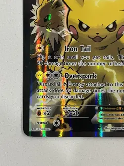 Pikachu EX XY124 Black Star Promo Full Art Holo Card - HP English - Pokemon TCG - Image 4