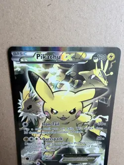 Pokemon TCG Pikachu EX XY124 Black Star Promo Full Art Holo Card LP+ - Image 4