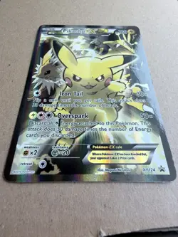 Pokemon TCG Pikachu EX XY124 Black Star Promo Full Art Holo Card LP+ - Image 5