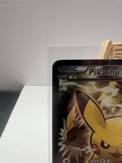 2016 Pokemon XY Black Star Promo Pikachu EX XY124 Red Blue Full Art Holo LP - Image 3