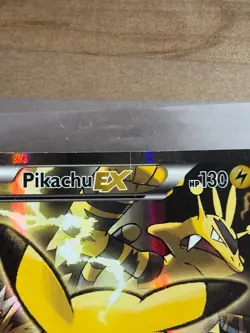 Pikachu EX XY124 - Holo Black Star Promo Full Art - Pokemon Damaged! - Image 4