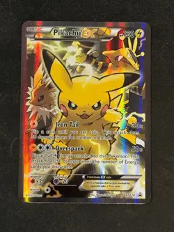 Pokemon Pikachu EX XY124 Black Star Promo Full Art Lightly Played (LP) - Image 1