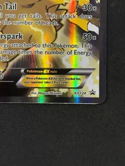 Pokemon Pikachu EX XY124 Black Star Promo Full Art Lightly Played (LP) - Image 3