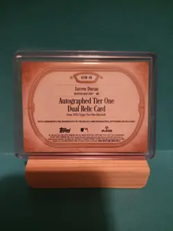 2026 Topps Tier One Dual Relic Autograph Jarren Duran /99 ATIR-JD Boston Red Sox - Image 2