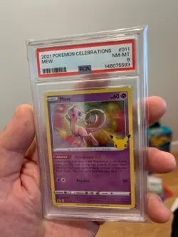 2021 POKEMON PSA 8 NM MINT CELEBRATIONS 011 MEW Card - Image 1