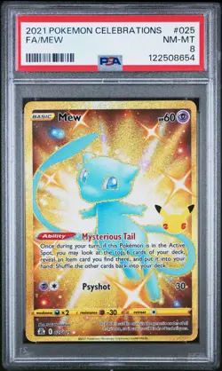 2021 Pokemon Celebrations #025 Fa/Mew PSA 8 - Image 1