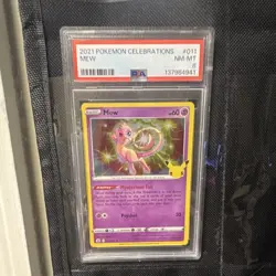 Pokemon 2021 Celebrations Mew 011/025 Holo Rare English PSA 8 Graded - Image 1