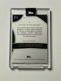 2023-24 Topps Mercury Victor Wembanyama #5 Blue Refractor SSP RC Rookie 03/75 - Image 2
