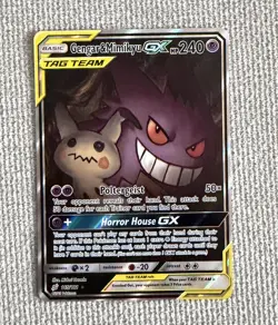 Gengar & Mimikyu GX Pokemon Team Up Ultra Rare Alternate Full Art #165/181 - Image 1