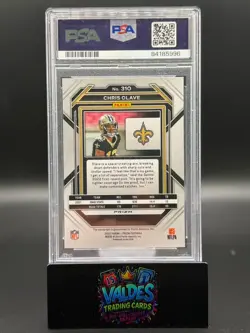 Chris Olave 2022 Panini Prizm RC Silver Auto PSA 10 Gem Mint #310 Saints - Image 2