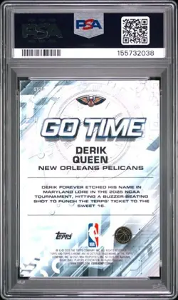 2025 Topps Chrome Derik Queen PSA 10 GEM GO TIME ROOKIE RC #GT25 Pelicans - Image 2