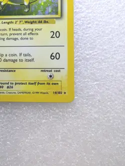 Pokemon Raichu Holo 14/102 Base Set Unlimited WOTC Vintage Near Mint Rare - Image 4