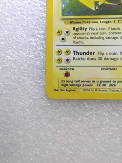 Pokemon Raichu Holo 14/102 Base Set Unlimited WOTC Vintage Near Mint Rare - Image 5