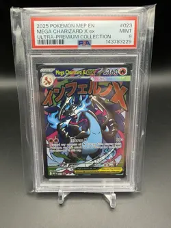 Mega Charizard X ex 023 PSA 9 2025 Pokemon Mega Charizard X UPC Promo - Image 1