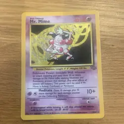Pokemon TCG Wizards Jungle Mr. Mime 6/64 Holo Rare 40 HP English 1999 - Image 1
