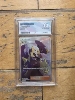 Cynthia SV82/SV94 Pokemon Sun Moon Hidden Fates Ace 10 Perfect Subgrades - Image 1