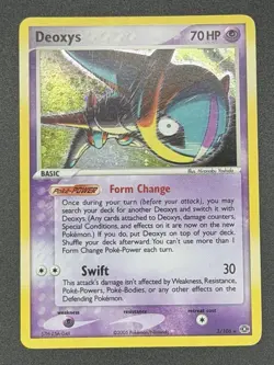 Deoxys Speed Forme 2/106 EX Emerald Holo Rare 2005 Pokemon Card Vintage LP - Image 2