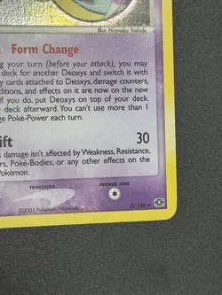 Deoxys Speed Forme 2/106 EX Emerald Holo Rare 2005 Pokemon Card Vintage LP - Image 5