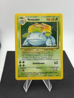 Pokemon TCG Venusaur 18/130 Base Set 2 Unlimited Holo Rare English WOTC MP - Image 1