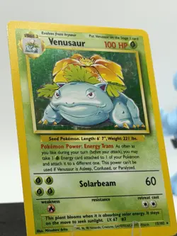Pokemon TCG Venusaur 18/130 Base Set 2 Unlimited Holo Rare English WOTC MP - Image 2