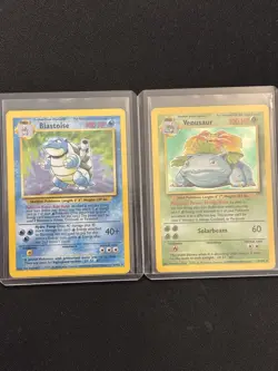 Pokemon TCG Base Set Unlimited Holo Blastoise & Venusaur Lot 2/102 15/102 - Image 1