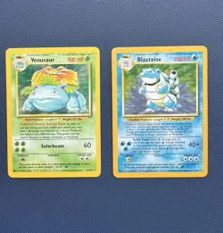 Pokemon TCG Base Set Blastoise 2/102 & Venusaur 15/102 - Image 1