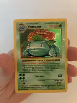 Pokemon TCG Venusaur Base Set Holo Rare 15/102 1999 Stage 2 100 HP - Image 2