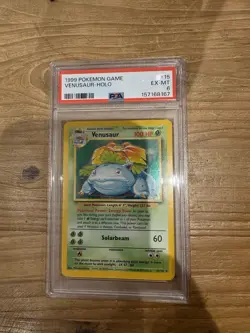 Pokemon TCG Venusaur Base Set Holo 15/102 PSA 6 - Image 1