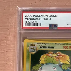 Pokemon TCG Venusaur Base Set Holo Italian #15 (015/102) PSA 4 2000 VG-EX - Image 2