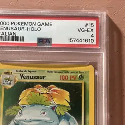Pokemon TCG Venusaur Base Set Holo Italian #15 (015/102) PSA 4 2000 VG-EX - Image 3