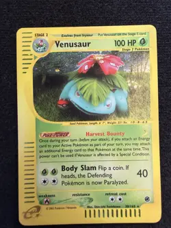 Pokemon TCG Venusaur 030/165 Expedition Base Set E-Reader Holo Rare 100 HP - Image 1