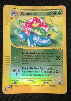 Pokemon TCG Vintage – Venusaur #67/165 – Reverse Holo - Expedition Base Set - Image 1