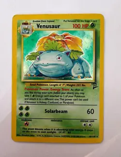Pokemon TCG Venusaur 18/130 Base Set 2 2000 WotC Holo Rare - Moderately Played - Image 1