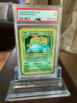 Pokemon TCG Venusaur Holo Rare Card Base Set 15/102, PSA 9 Graded - Image 1