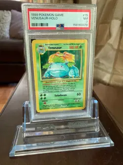 Pokemon TCG Venusaur Holo Rare Card Base Set 15/102, PSA 9 Graded - Image 2