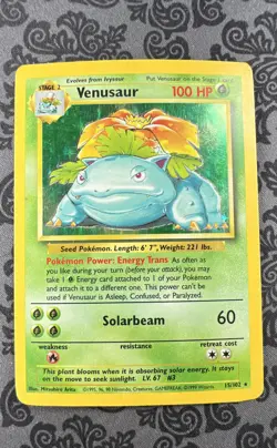 Pokemon TCG Venusaur Base Set 15/102 Holo 1999-2000 Wizards Base Set... - Image 1