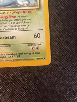 Pokemon TCG Original Base Set Venusaur 15/102 - Good condition - Image 5