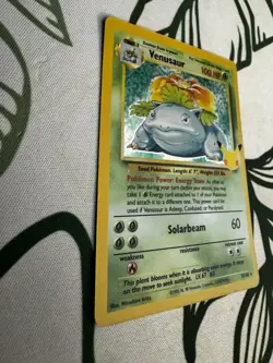 Pokemon TCG Venusaur 15/102 Base Set Holo Rare 1999 English - 25th Anniversary - Image 3