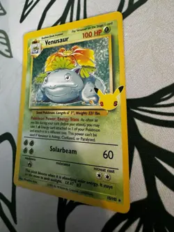Pokemon TCG Venusaur 15/102 Base Set Holo Rare 1999 English - 25th Anniversary - Image 4