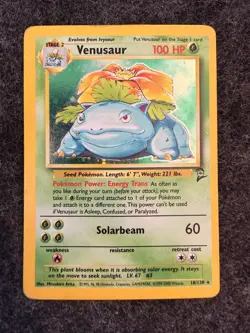 Pokemon TCG Venusaur Base Set 2 Holo 18/130 lightly played. - Image 1